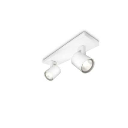Philips - LED RGBW Dimmbar spotarmatur RUNNER 2xGU10/6,5W/230V 2700-6500K vit