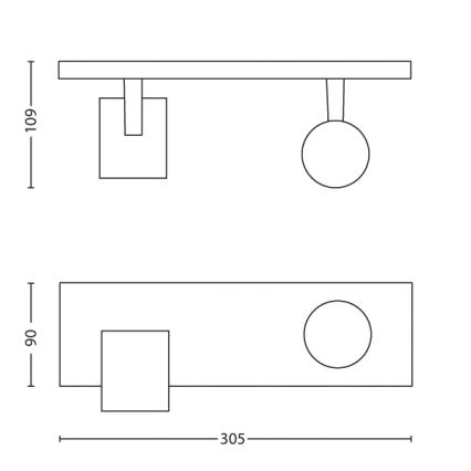 Philips - LED RGBW Dimmbar spotarmatur RUNNER 2xGU10/6,5W/230V 2700-6500K vit