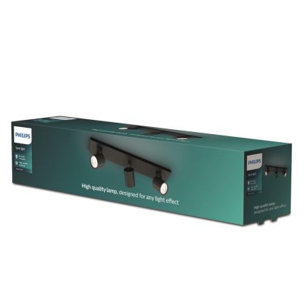 Philips - LED RGBW Dimbart spotarmatur RUNNER 3xGU10/6,5W/230V 2700-6500K svart
