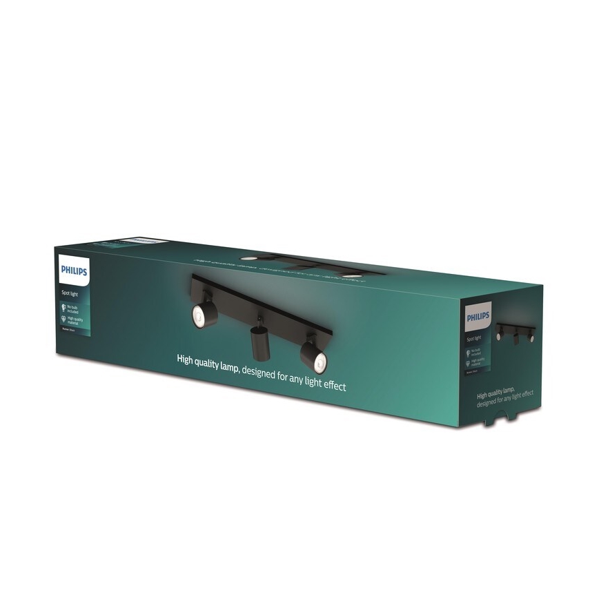 Philips - LED RGBW Dimbart spotarmatur RUNNER 3xGU10/6,5W/230V 2700-6500K svart