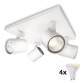 Philips - LED RGBW dimbar spotlight RUNNER 4xGU10/6,5W/230V 2700-6500K vit
