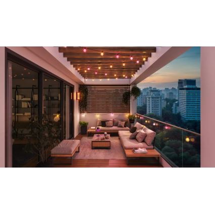 Philips - LED RGBW dimbar utomhusljusslinga Hue FESTAVIA 30xLED 21m IP65