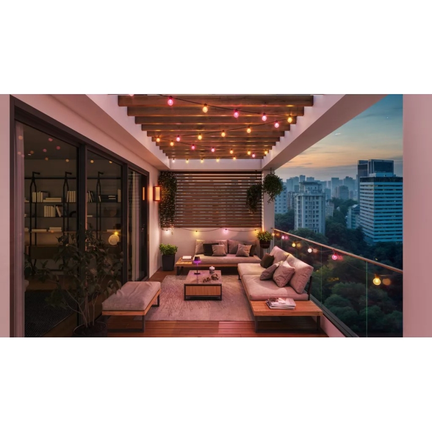 Philips - LED RGBW dimbar utomhusljusslinga Hue FESTAVIA 30xLED 21m IP65