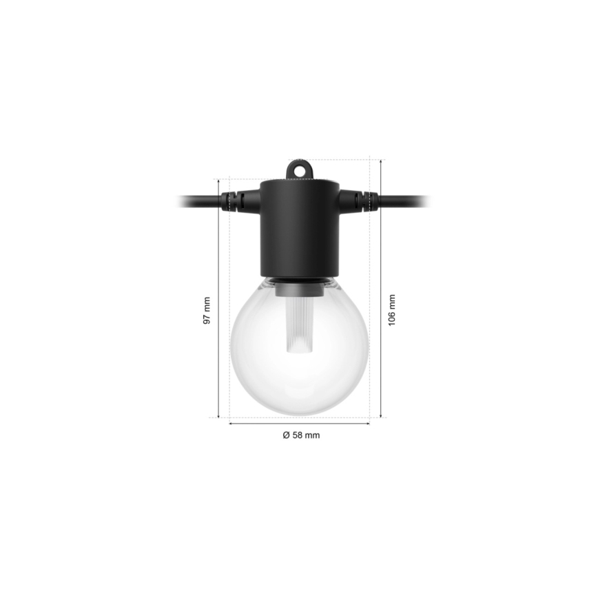 Philips - LED RGBW dimbar utomhusljusslinga Hue FESTAVIA 30xLED 21m IP65