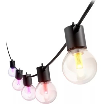 Philips - LED RGBW dimbar utomhusslinga Hue FESTAVIA 10xLED 7m IP65