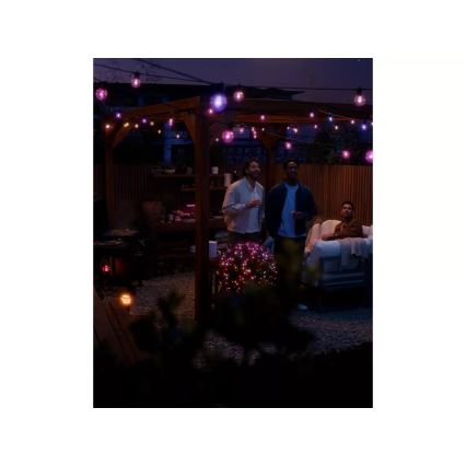 Philips - LED RGBW dimbar utomhusslinga Hue FESTAVIA 10xLED 7m IP65