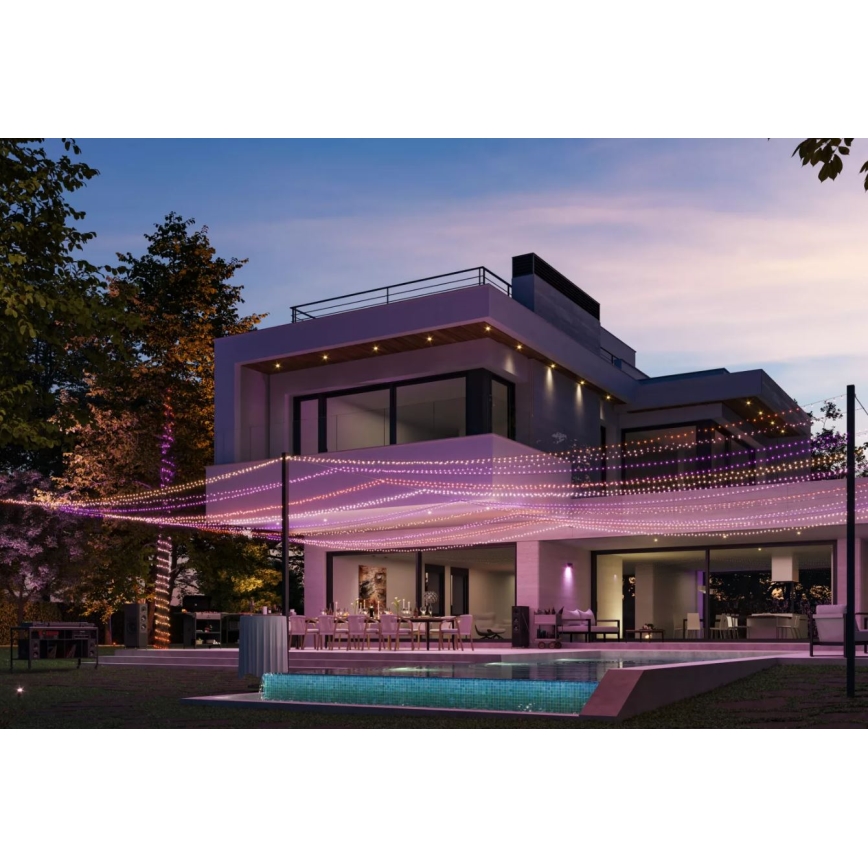Philips - LED RGBW dimbar utomhusslinga HUE WHITE AND COLOR AMBIANCE 500xLED 44,4 m 2000-6500K IP54