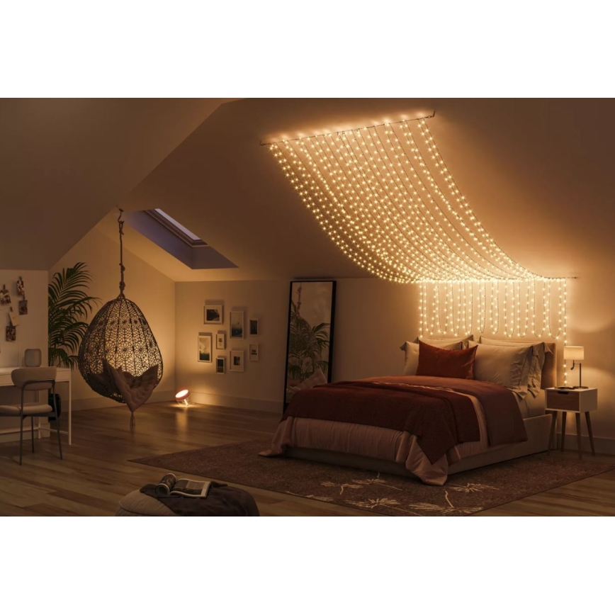 Philips - LED RGBW Ljusreglerad utomhus kedja HUE WHITE AND COLOR AMBIANCE 250xLED 24,4 m 2000-6500K IP54