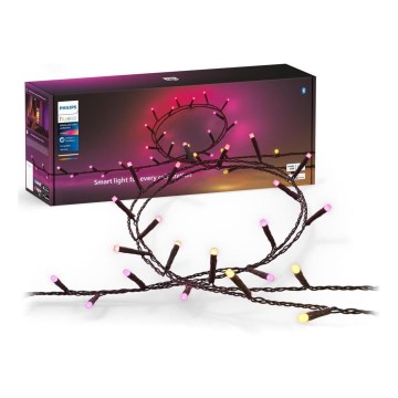 Philips - LED RGBW Ljusreglerad utomhus kedja HUE WHITE AND COLOR AMBIANCE 500xLED 44,4 m 2000-6500K IP54