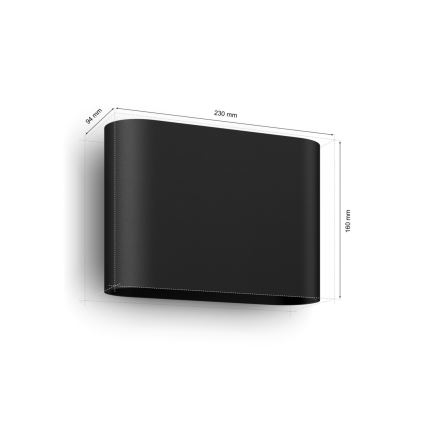 Philips - LED RGBW Dimbar vägglampa utomhus Hue DYMERA 2xLED/10,2W/230V 2000-6500K IP44