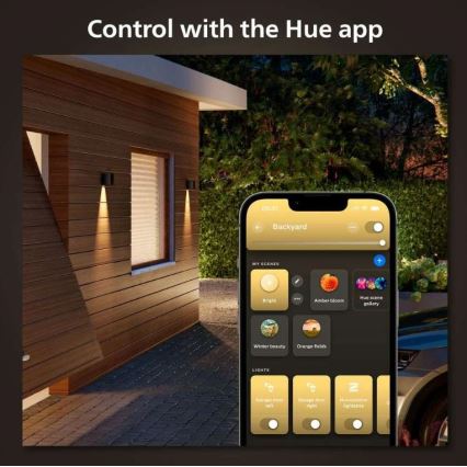 Philips - LED RGBW Dimbar vägglampa utomhus Hue RESONATE LED/8W/230V 2000–6500K IP44