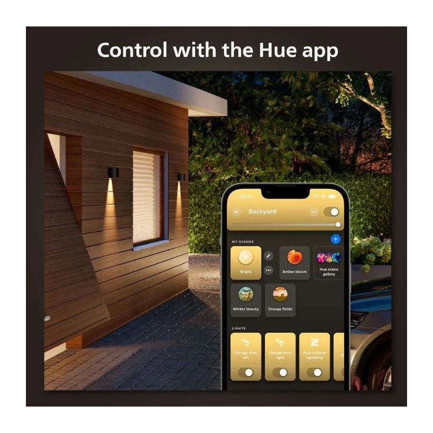 Philips - LED RGBW Dimbar vägglampa utomhus Hue RESONATE LED/8W/230V 2000–6500K IP44