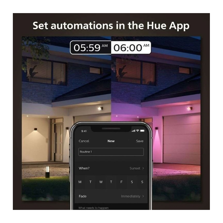 Philips - LED RGBW Dimbar vägglampa utomhus Hue RESONATE LED/8W/230V 2000–6500K IP44
