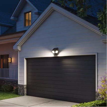 Philips - LED-solcellsdriven väggarmatur med sensor ZYREN LED/24,5W/3,7V 2600 mAh 5000K IP65 svart