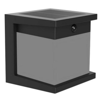 Philips - LED solcellsdriven vägglampa med sensor DIARA LED/3,8 W/3,7 V 800 mAh 2700 K IP44 svart