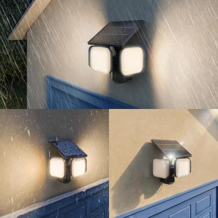 Philips - ZYREN LED-solcellsvägglampa med sensor LED/24,5W/3,7V 2600 mAh 3000K IP65