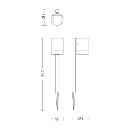 Philips - LED Solarlampa FYCE LED/1,5W/3,7V 1200 mAh IP44