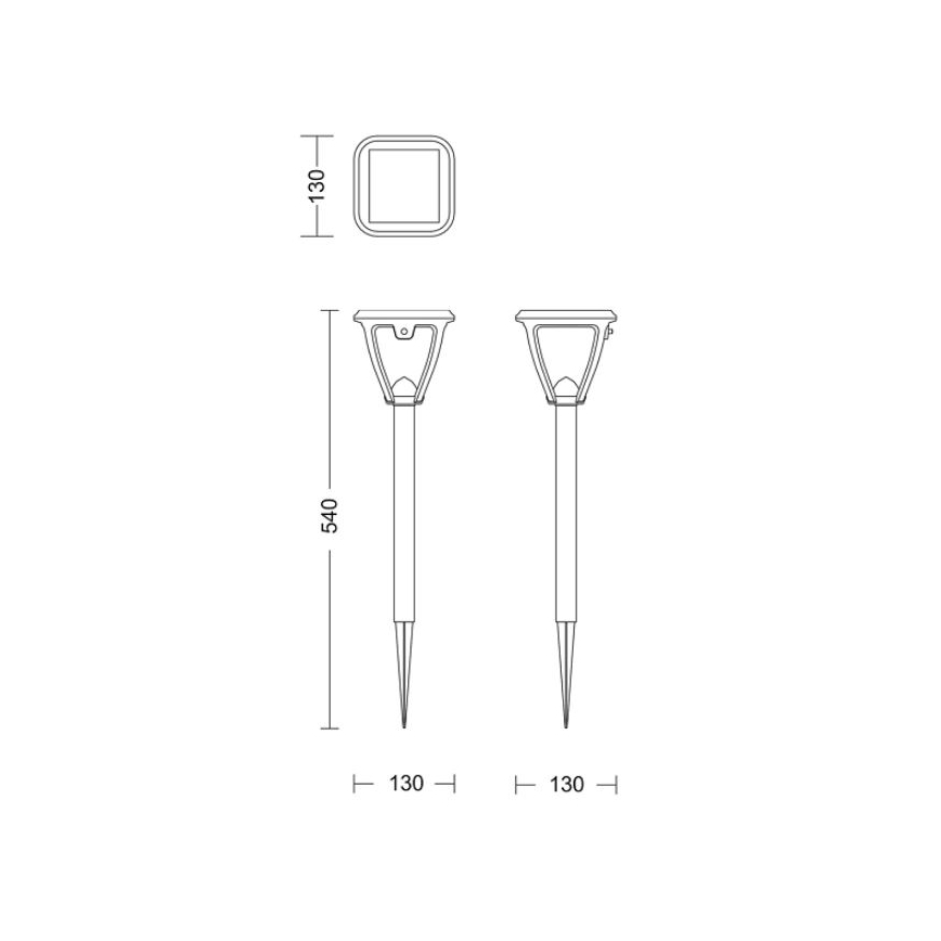 Philips - LED Solarlampa VAPORA LED/1,5W/3,7V 1500 mAh IP44