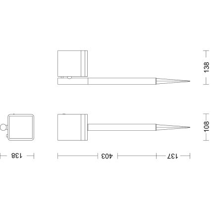 Philips - LED Solarlampa VIRONA LED/1,8W/3,7V 2600 mAh 2700K IP44