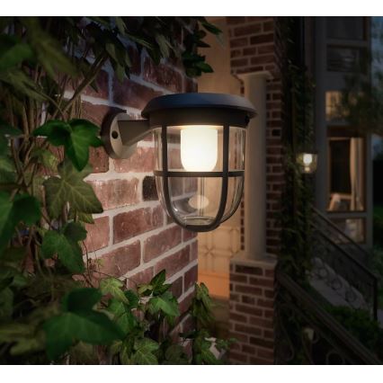 Philips - LED solcellsvägglampa med rörelse- och skymningssensor RADII LED/1,3W/3,7V 2000 mAh 3000K IP44