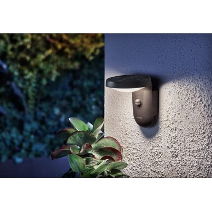 Philips - LED solcellsvägglampa med rörelse- och skymningssensor LED/1,2W/4V 1800 mAh 4000K IP44