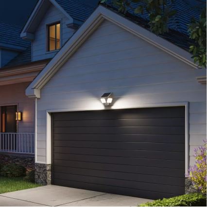 Philips - LED solcellsvägglampa med sensor ZYREN LED/24,5W/3,7V 2600 mAh 5000K IP65 vit