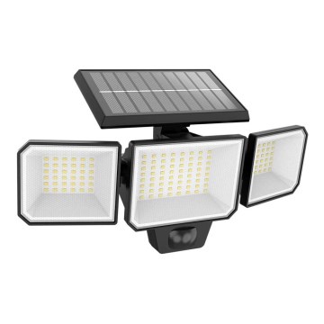 Philips - LED solcellsväggstrålkastare med rörelse- och skymningssensor NYSIL 3xLED/8,7W/3,7V 2000 mAh IP65