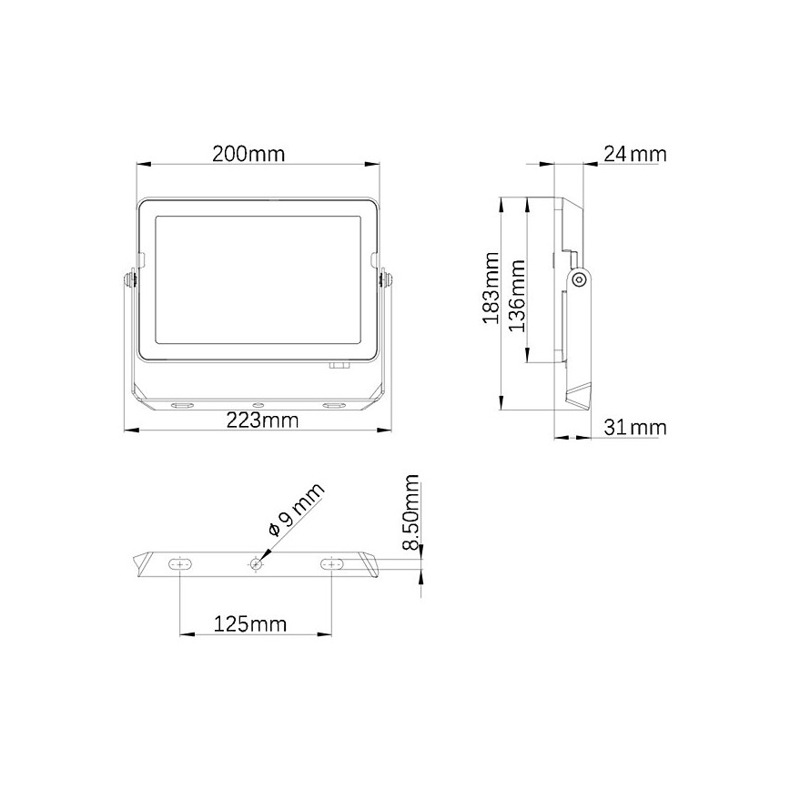 Philips - LED strålkastare för utomhusbruk PROJECTLINE LED/50W/230V IP65 4000K