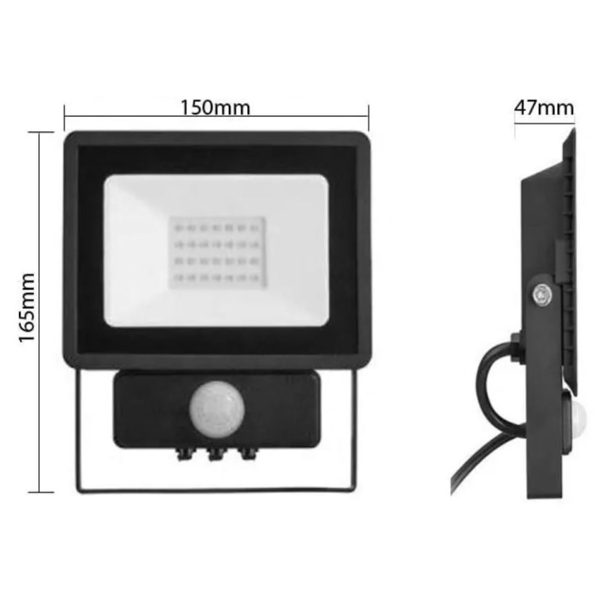 Philips - LED strålkastare med sensor  DECOFLOOD LED/20W/230V IP65