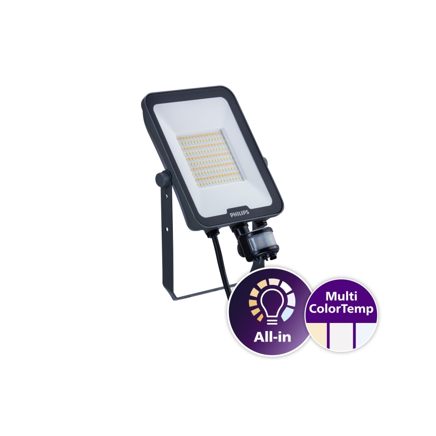 Philips - LED-strålkastare med rörelse- och skymningssensor LEDINAIRE ALL-IN LED/50W/230V 3000/4000/6500K IP65