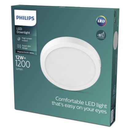 Philips - LED Takbelysning LED/12W/230V 2700K vit