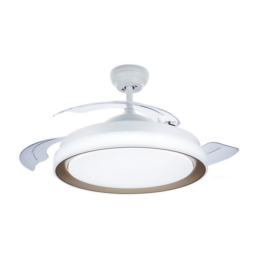 Philips-LED taklampa med en fläkt LED/35W/230V 5500/4000/2700K + fjärrkontroll guld