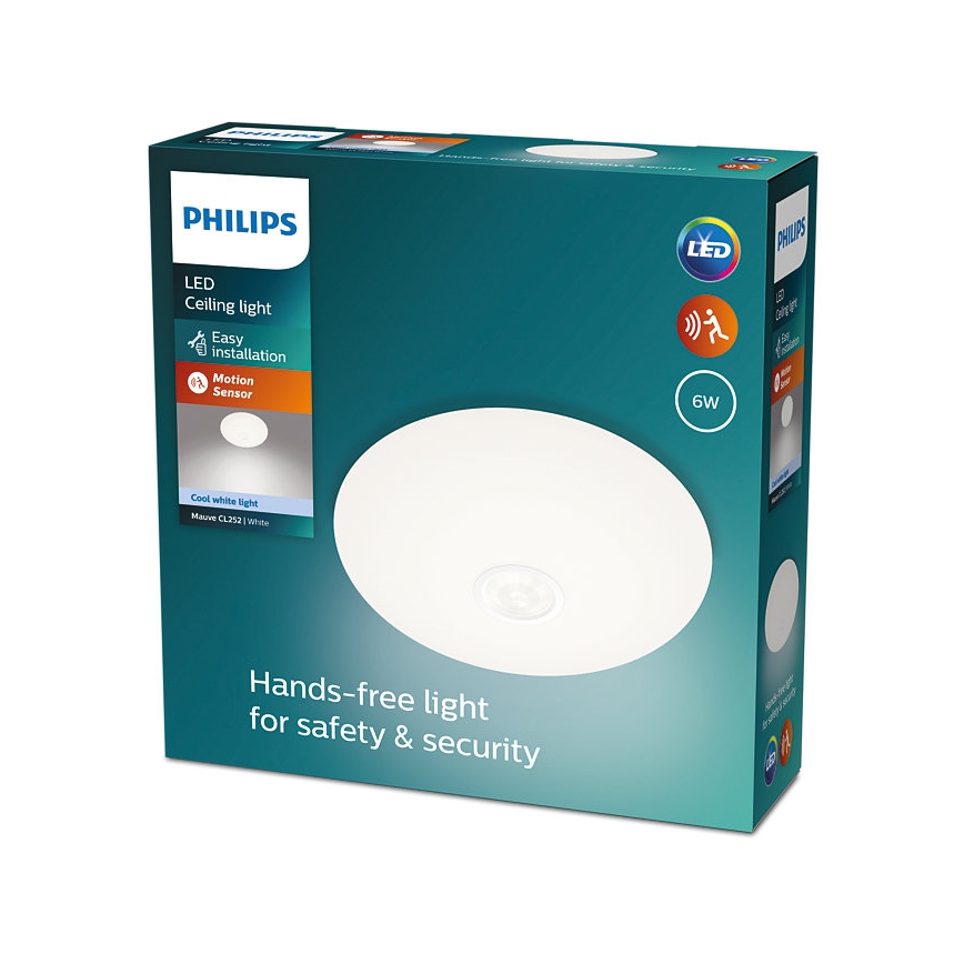 Philips - LED taklampa med en sensor MAUVE LED/6W/230V 4000K