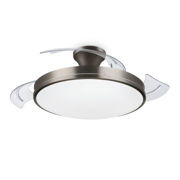 Philips - LED-taklampa med fläkt BLISS LED/35W/230V 5500/4000/2700K nickel + fjärrkontroll