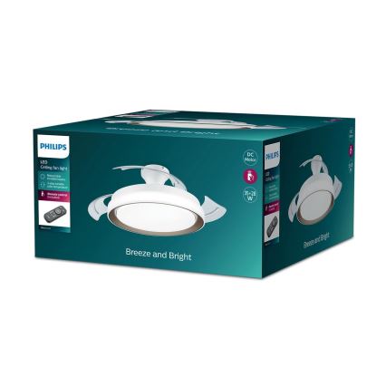 Philips - LED taklampa med inbyggd fläkt LED/35W/230V 5500/4000/2700K guld + fjärrkontroll