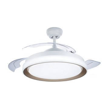 Philips - LED taklampa med inbyggd fläkt LED/35W/230V 5500/4000/2700K guld + fjärrkontroll