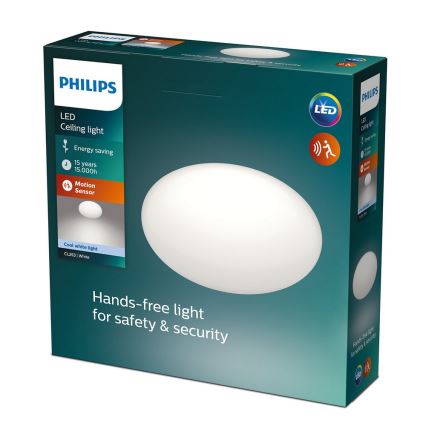 Philips - LED taklampa med sensor LED/12W/230V 4000K