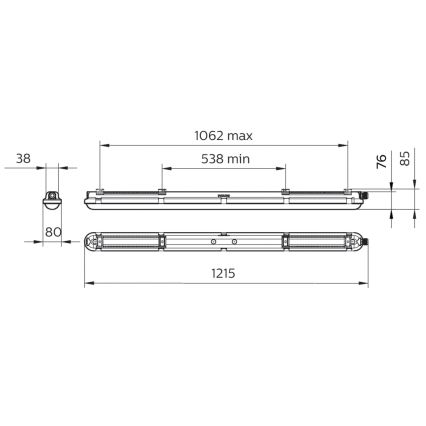 Philips - LED-teknisk lysrörsarmatur CORELINE LED/25W/230V 120 cm IP66
