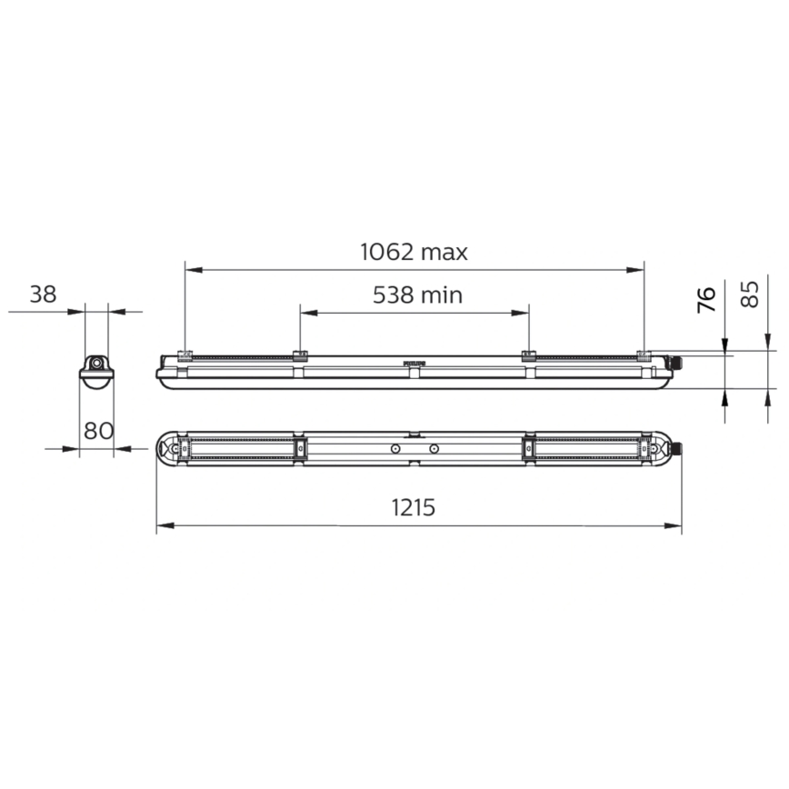 Philips - LED-teknisk lysrörsarmatur CORELINE LED/25W/230V 120 cm IP66