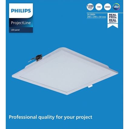 Philips - LED upphängd takbelysning PROJECTLINE LED/15W/230V 29,5x29,5 cm