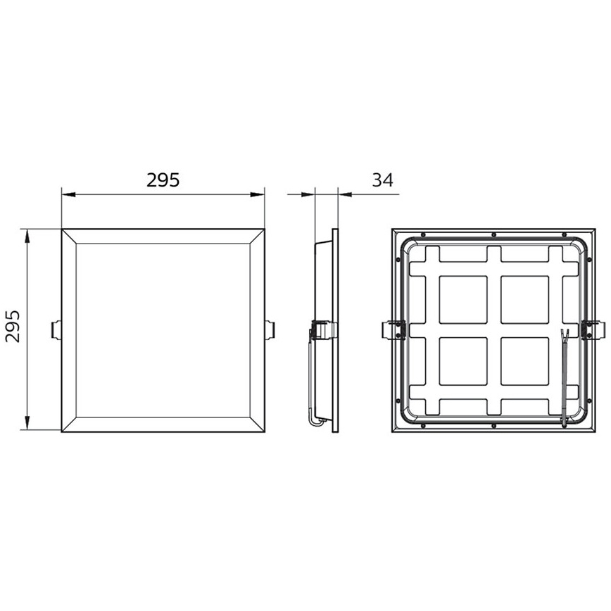 Philips - LED upphängd takbelysning PROJECTLINE LED/15W/230V 29,5x29,5 cm