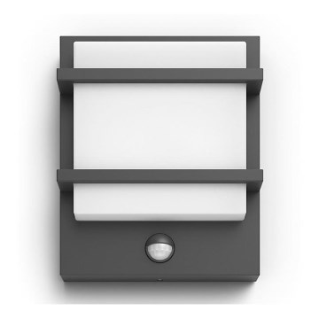 Philips - LED Utomhus vägglampa med sensor PETRONIA LED/3,8W/230V IP44