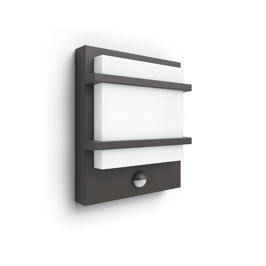 Philips - LED Utomhus vägglampa med sensor PETRONIA LED/3,8W/230V IP44