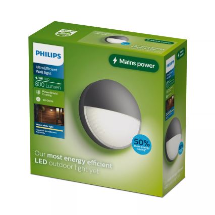 Philips - LED utomhusväggarmatur CAPRICORN LED/4,3W/230V IP44