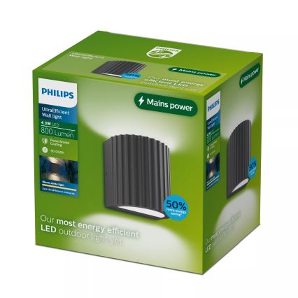 Philips - LED utomhusväggarmatur ZYRA LED/4,3W/230V 2700K IP44