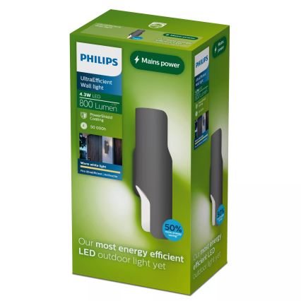 Philips - LED utomhusvägglampa FIRA LED/4,3W/230V 2700K IP44