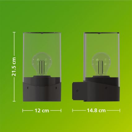 Philips - LED-utomhusvägglampa NAYL 1xE27/4W/230V 2700K IP44