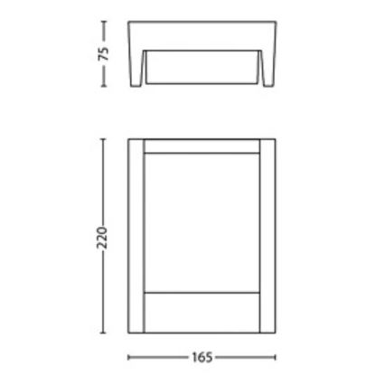 Philips - LED vägglampa för utomhusbruk ARBOUR LED/3,8W/230V 2700K IP44