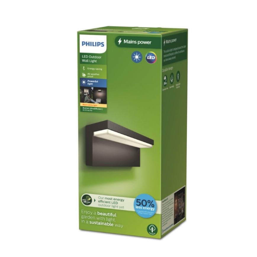 Philips - LED vägglampa för utomhusbruk BUSTAN LED/3,8W/230V 2700K IP44