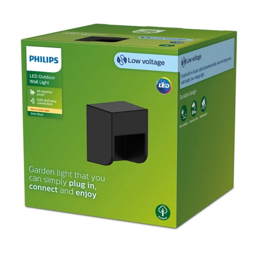 Philips - LED vägglampa för utomhusbruk GRITS LED/1,5W/24V IP44